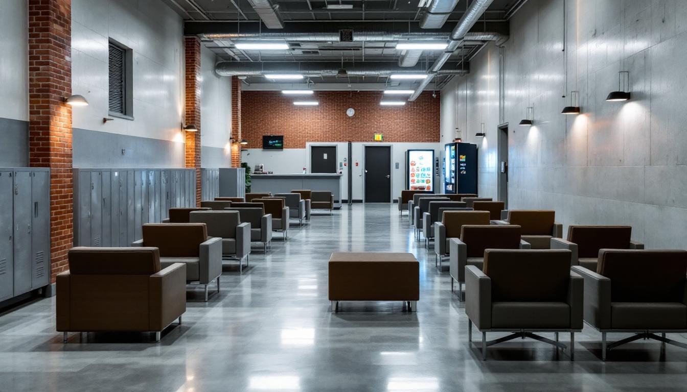 Visitation facilities and waiting area at Clark County Detention Center