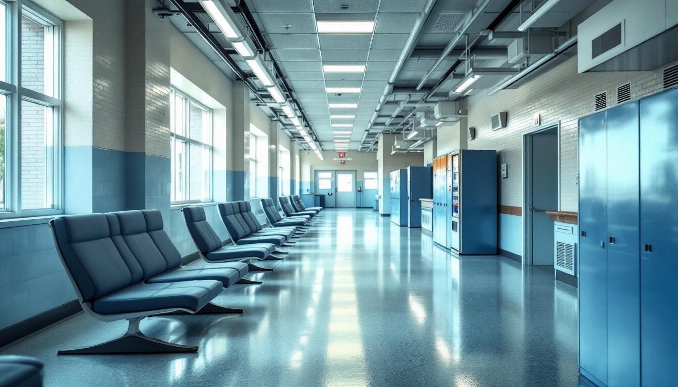 Visitation facilities and waiting area at Beckham County Jail