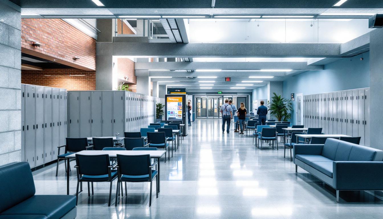Visitation facilities and waiting area at Dick Conner Correctional Center