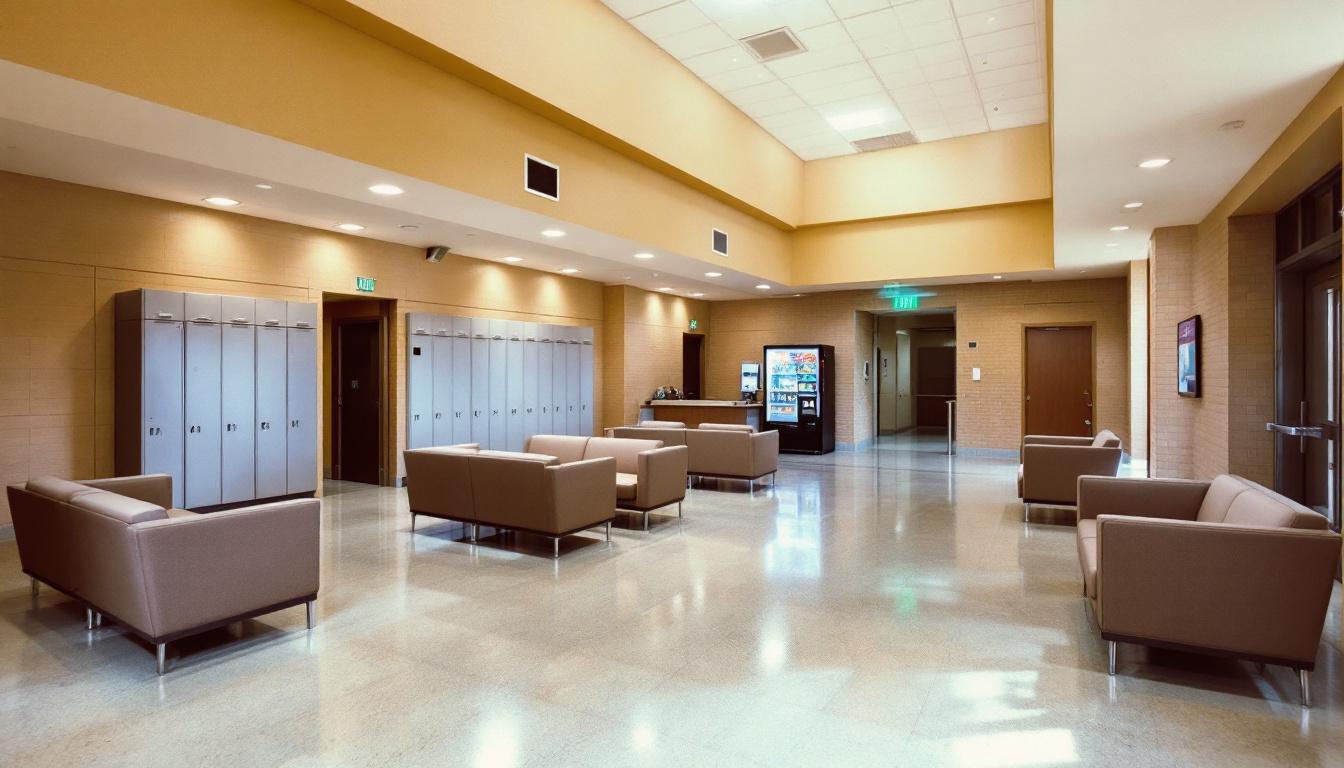 Visitation facilities and waiting area at Allegheny County Jail