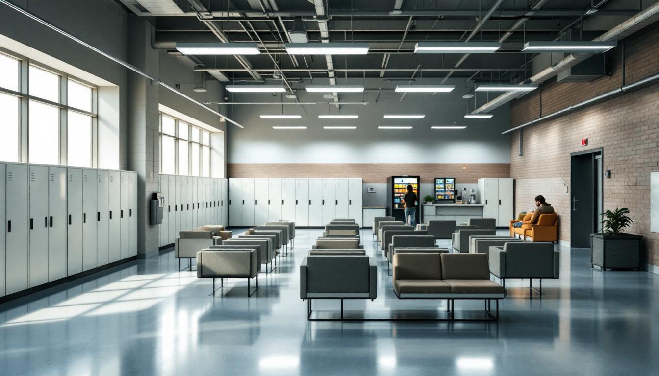 Visitation facilities and waiting area at LeFlore County Detention Center