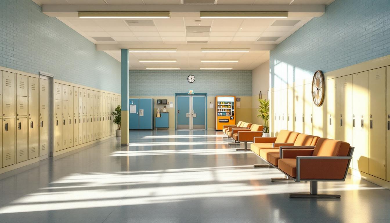 Visitation facilities and waiting area at CoreCivic Cimarron Correctional Facility