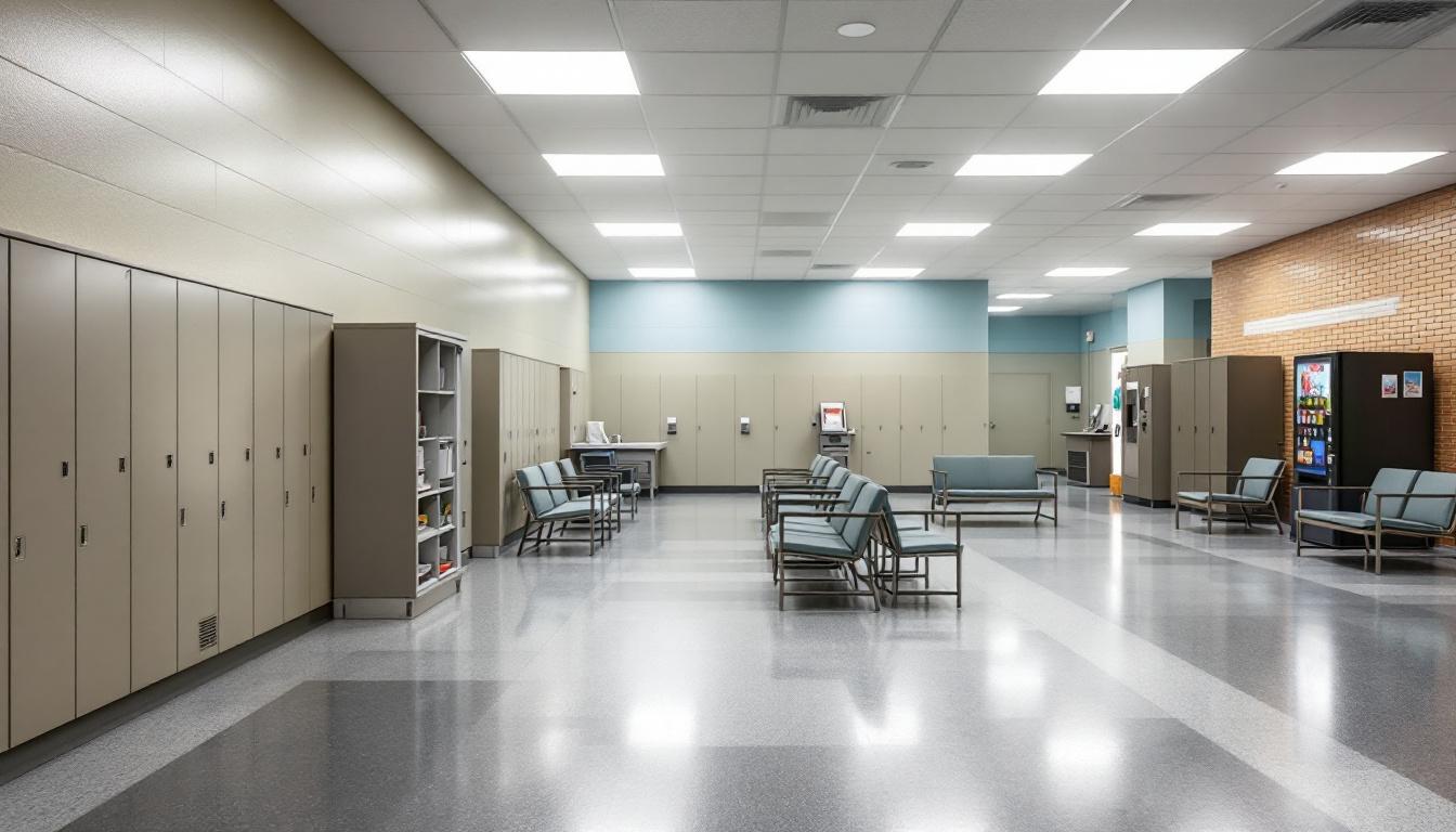Visitation area at Hudson County Correctional Center