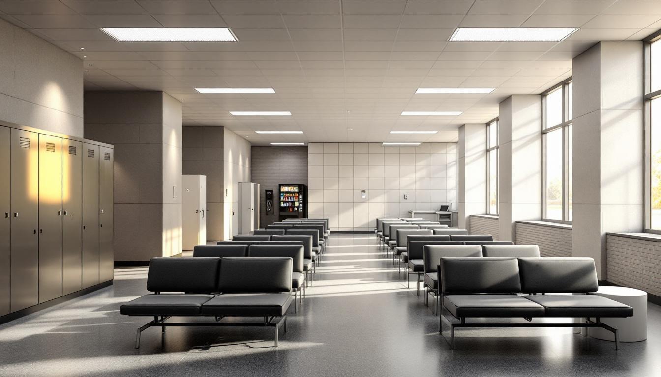 Visitation facilities and waiting area at Camden County Youth Detention Center