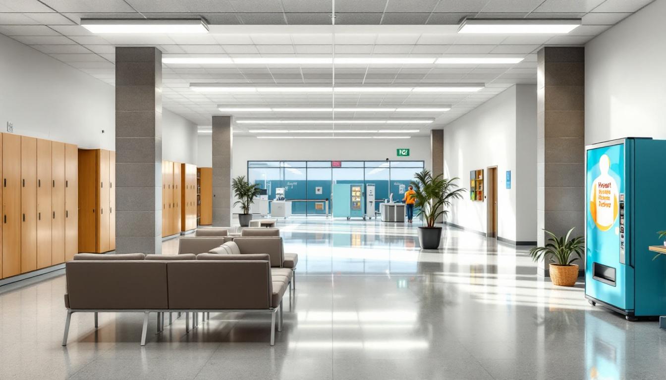 Visitation facilities and waiting area at Salem County Correctional Facility