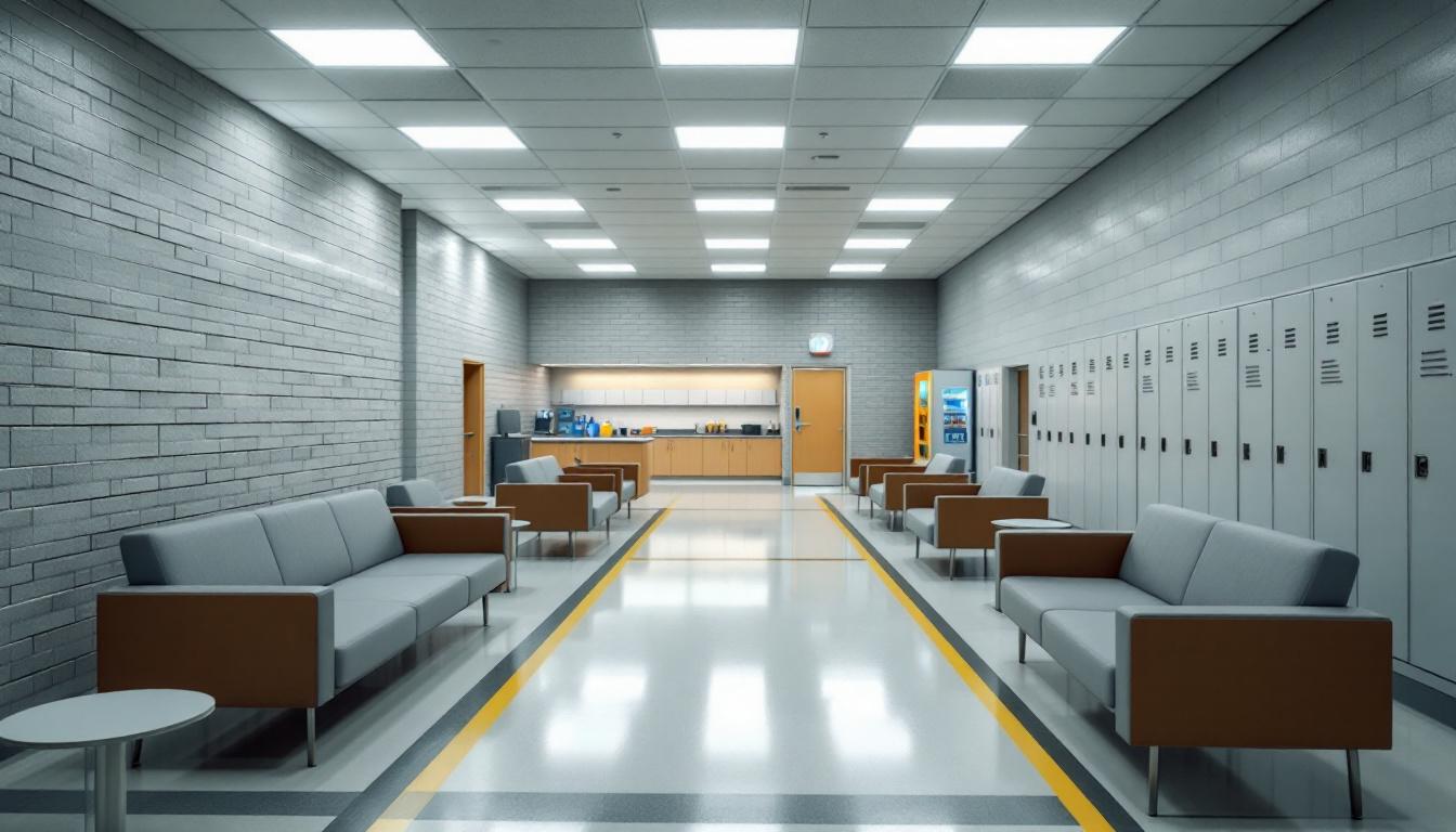 Visitation facilities and waiting area at Atlantic County Jail