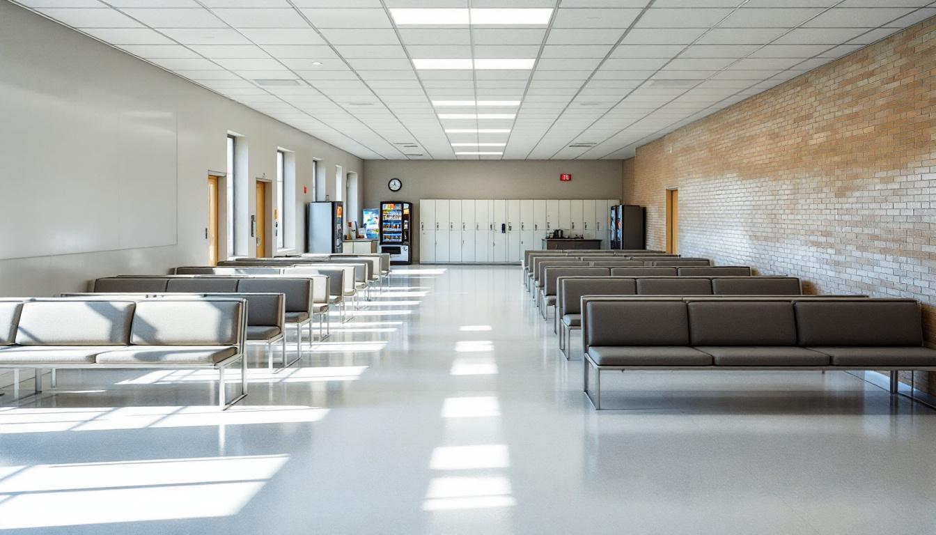 Visitation facilities and waiting area at Atlantic County Jail