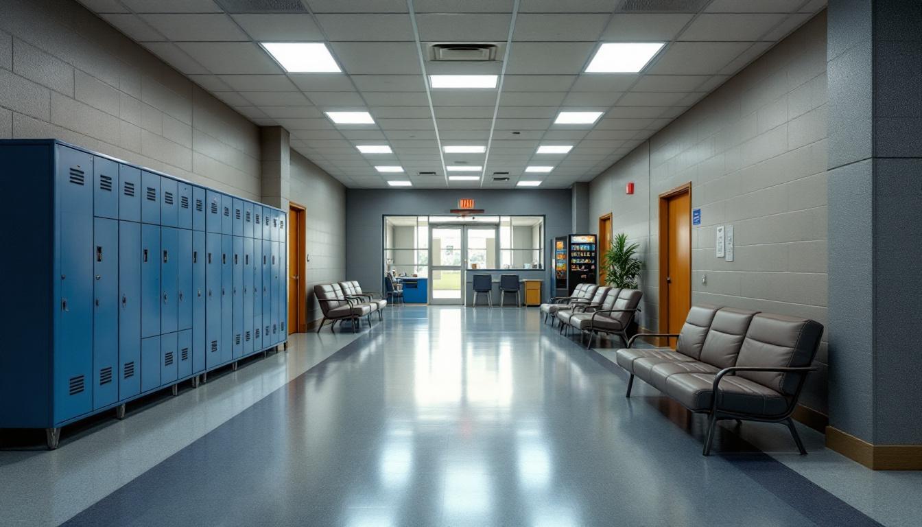 Visitation facilities and waiting area at Mid-State Correctional Facility
