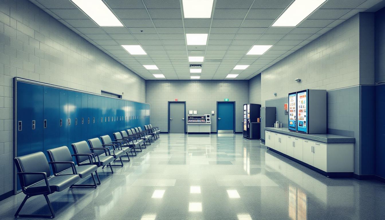 Visitation facilities and waiting area at Adult Diagnostic and Treatment Center