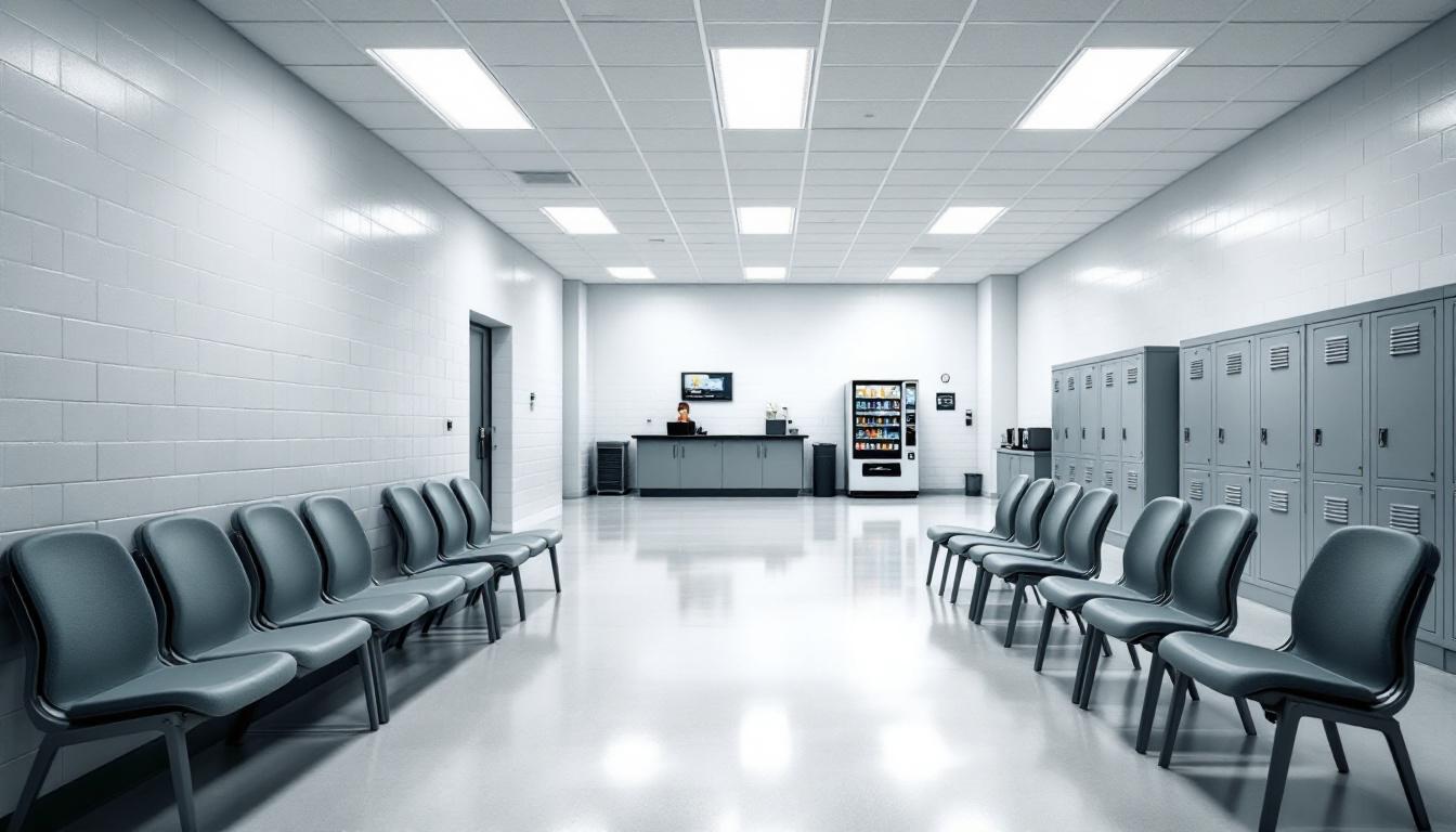 Visitation area at Wyoming State Penitentiary