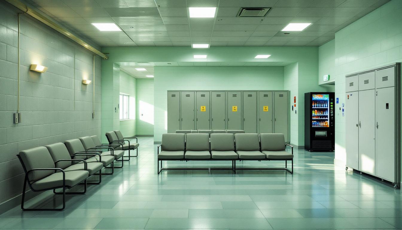 Visitation facilities and waiting area at Converse County Jail
