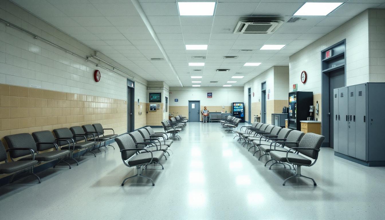 Visitation area at Wildwood Pretrial Facility