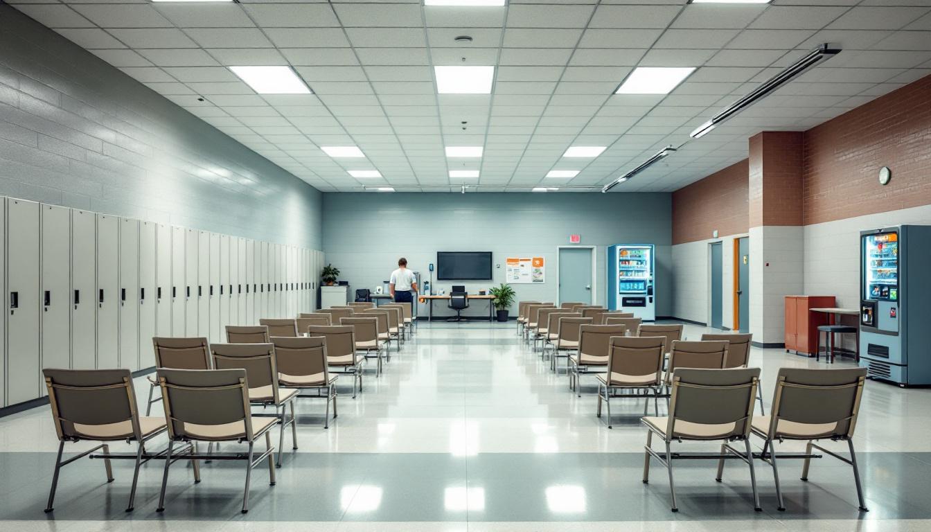 Visitation facilities and waiting area at Fairbanks Correctional Center