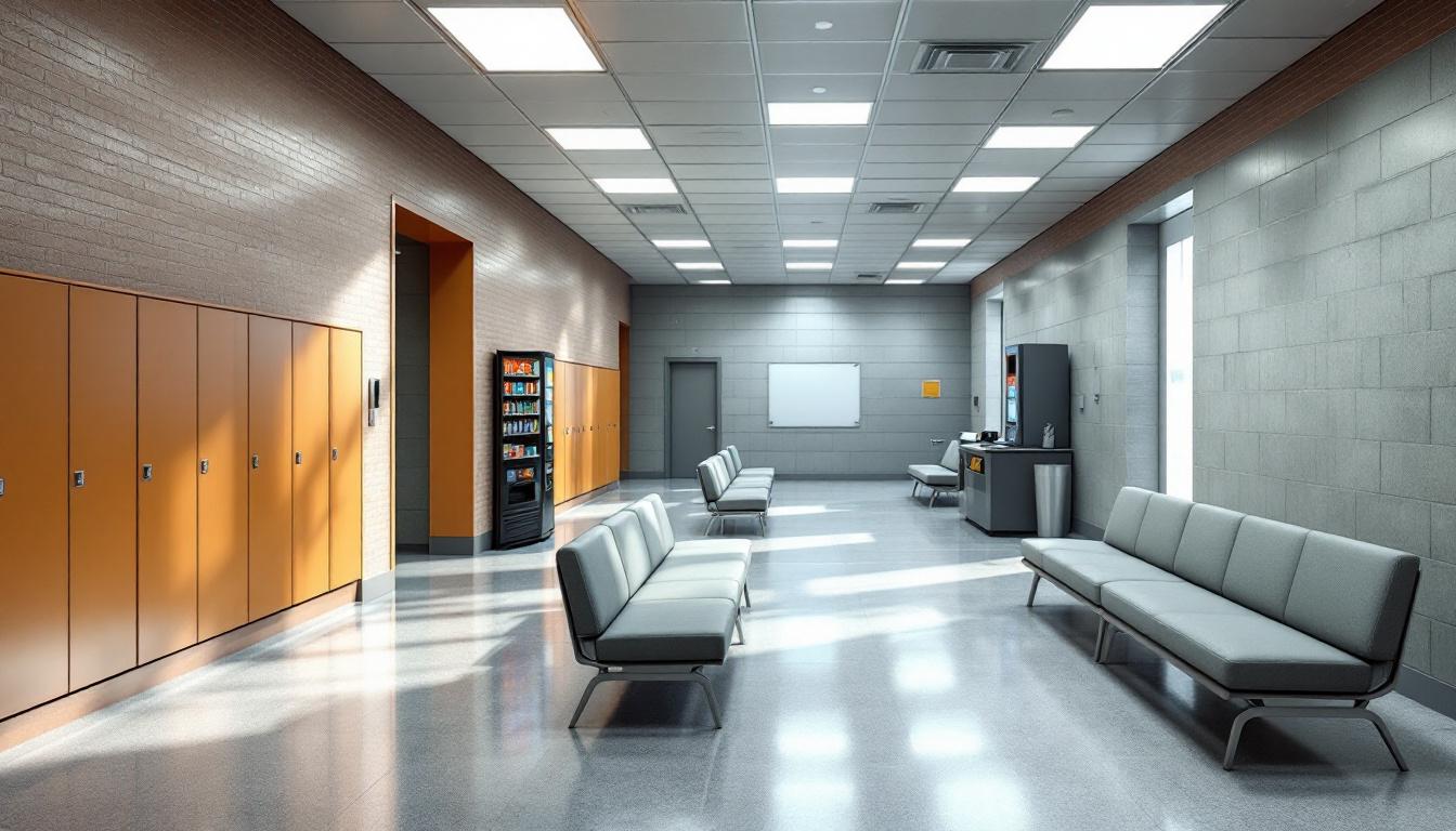 Visitation facilities and waiting area at Cumberland County Jail