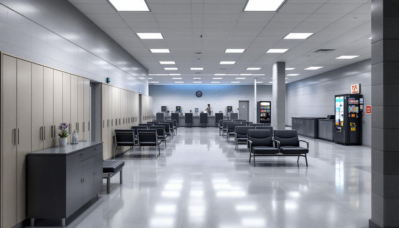 Visitation area at Androscoggin County Jail