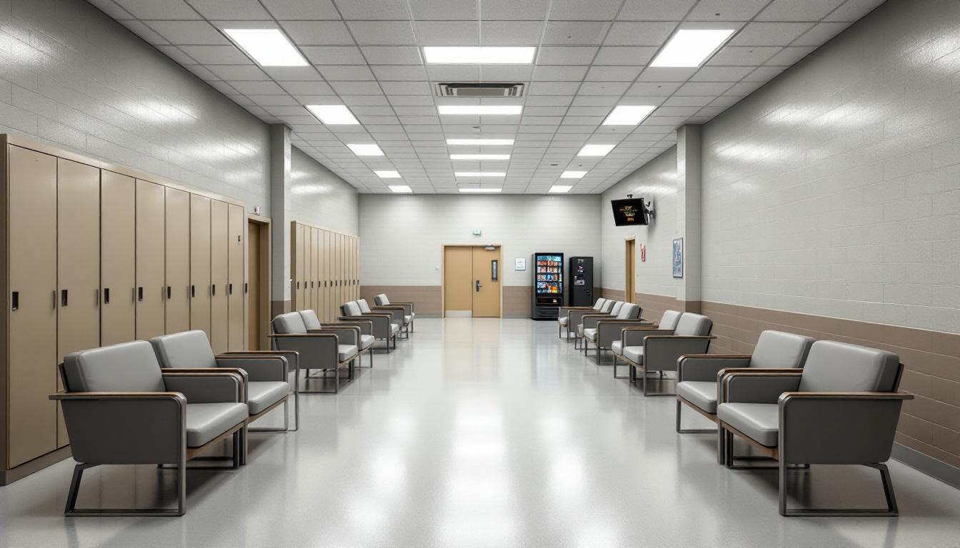 Visitation facilities and waiting area at Halawa Correctional Facility