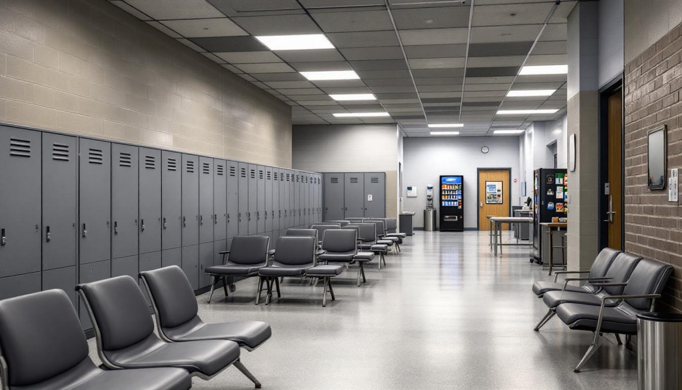 Visitation facilities and waiting area at Kauai Community Correctional Center