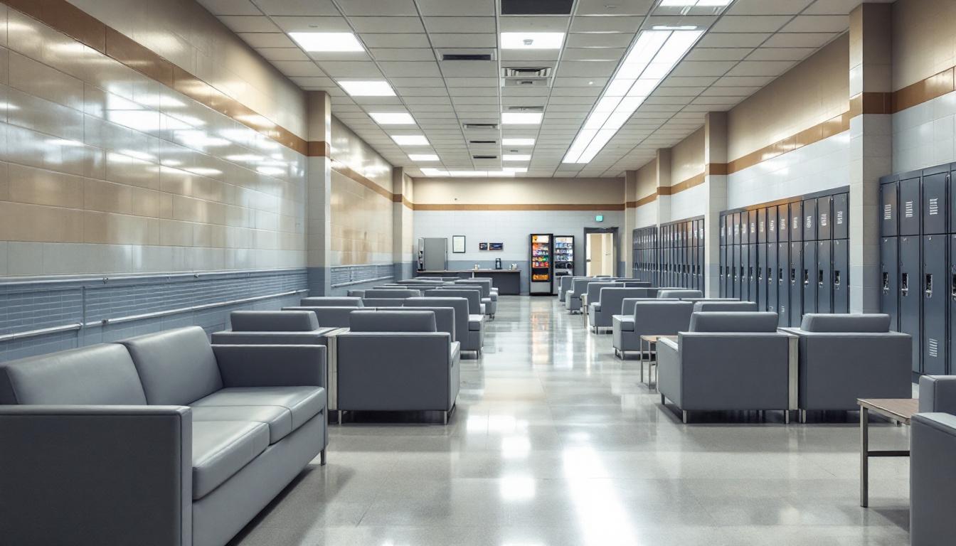 Visitation facilities and waiting area at LSCI - Allenwood