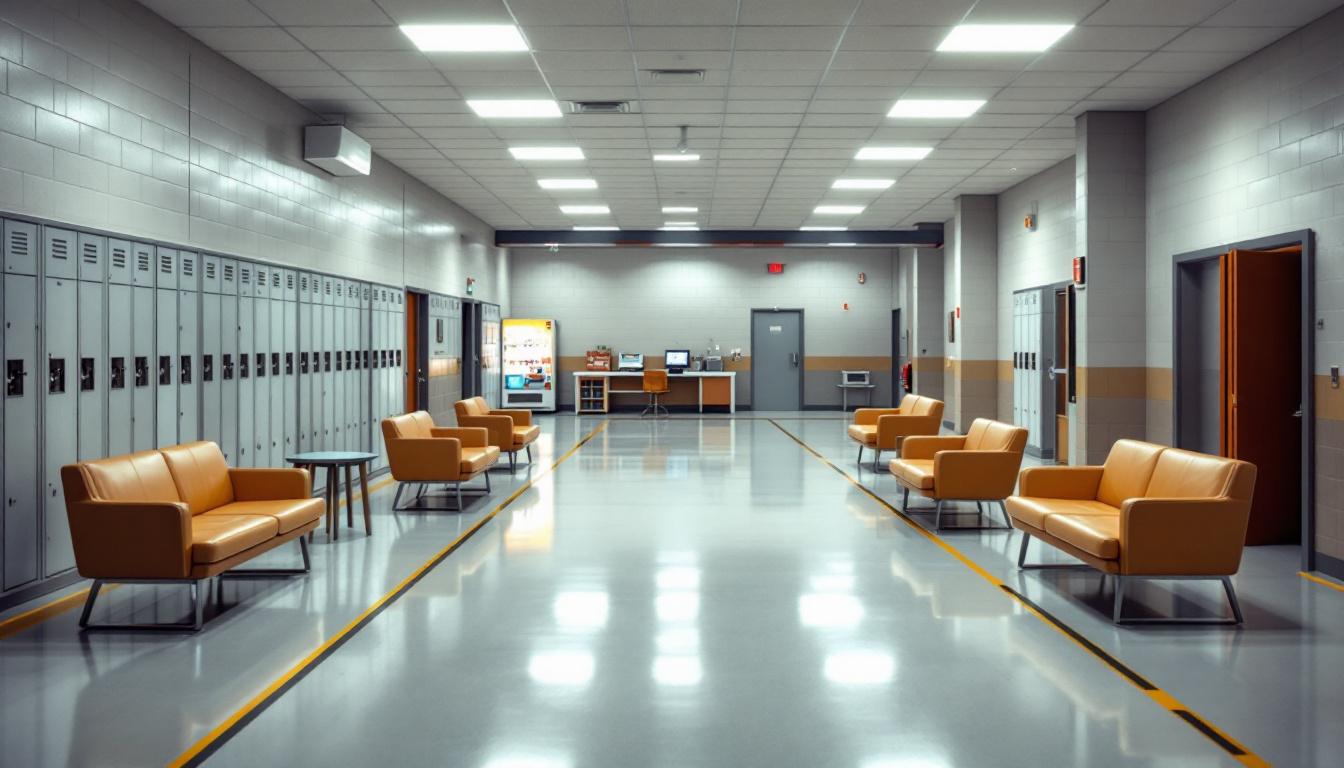Visitation facilities and waiting area at SCI Frackville