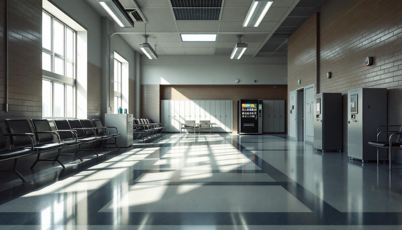 Visitation facilities and waiting area at SCI Rockview