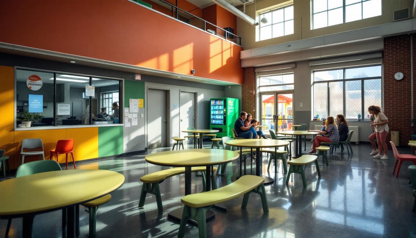 Visitation area at SCI Mahanoy