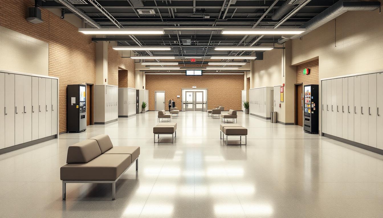 Visitation facilities and waiting area at State Correctional Institution - Dallas