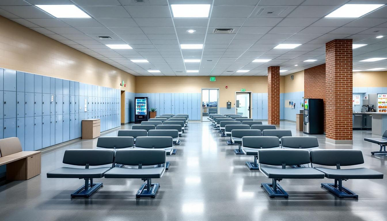 Visitation area at York County Prison