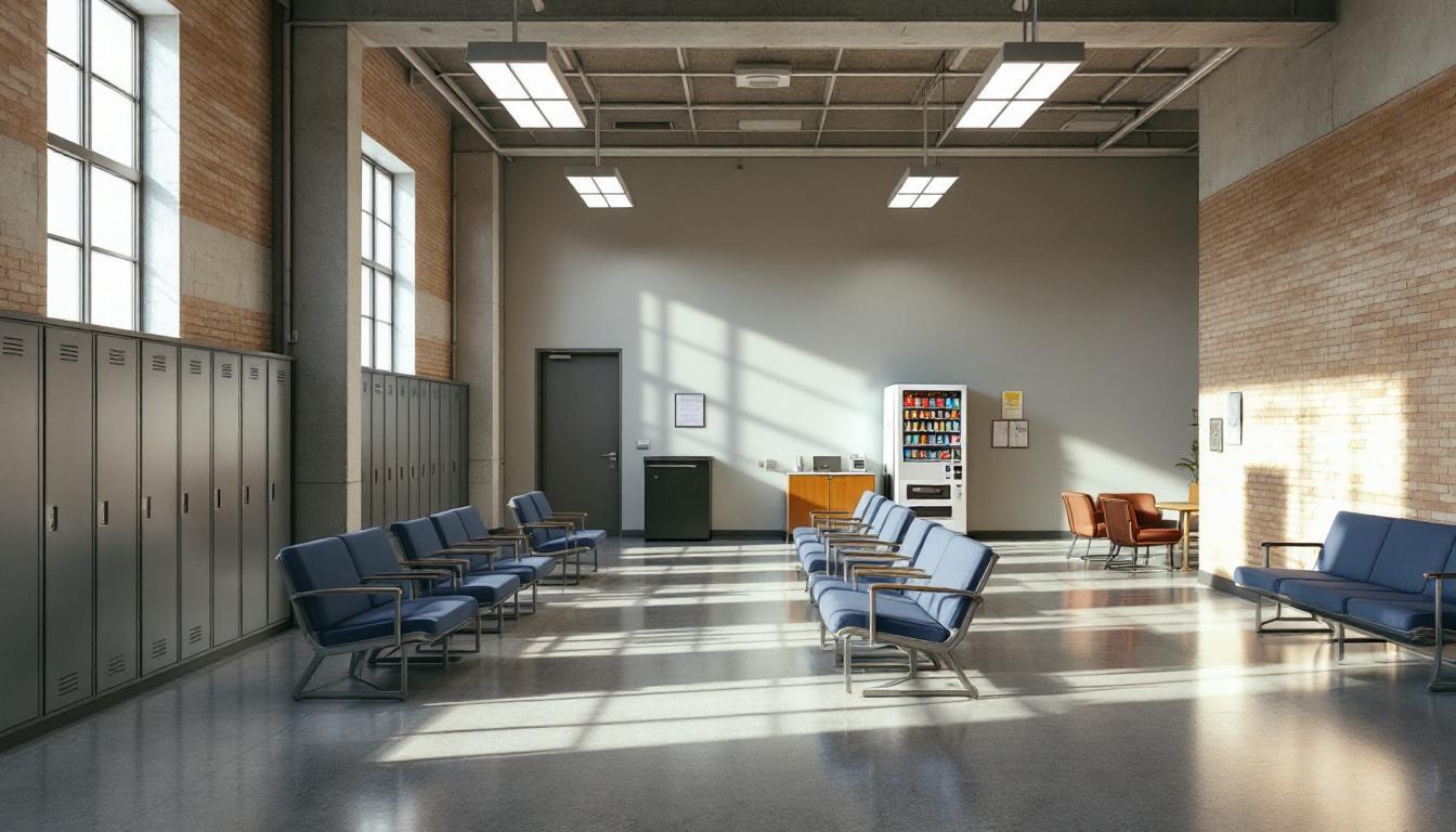 Visitation facilities and waiting area at SCI Greene