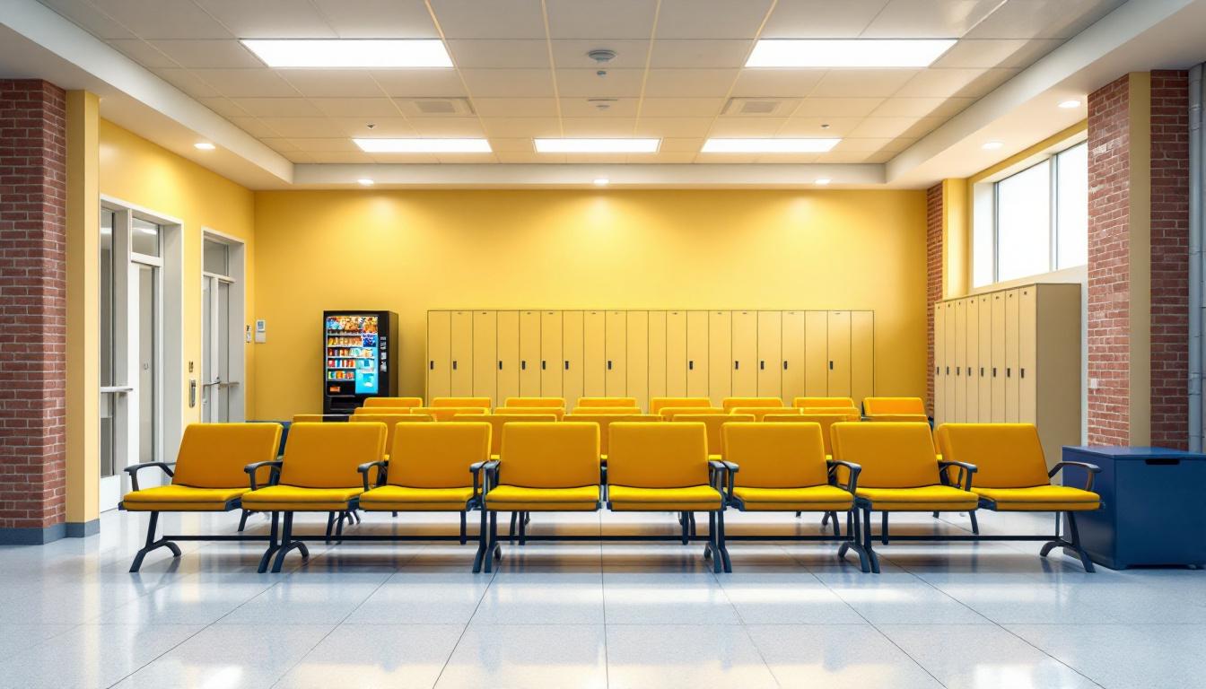 Visitation facilities and waiting area at SCI Mahanoy