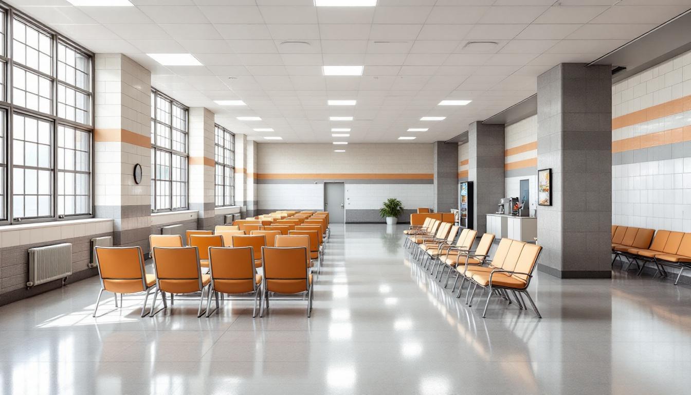 Visitation facilities and waiting area at Detention Center