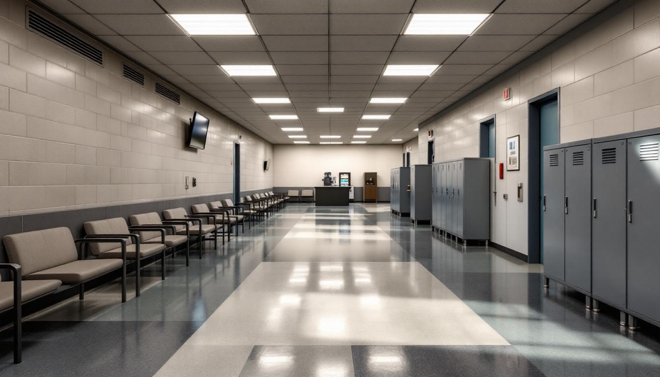 Visitation facilities and waiting area at SCI Camp Hill Range