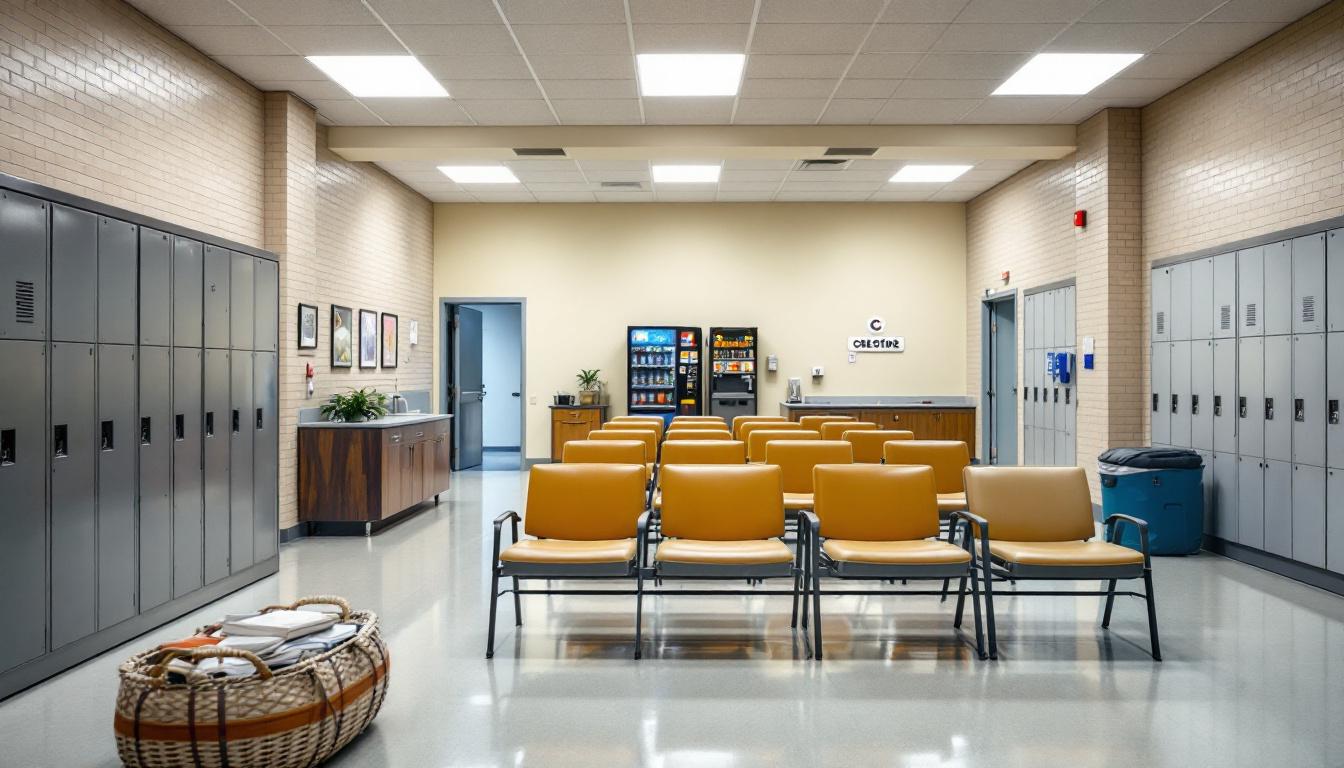 Visitation facilities and waiting area at SCI Fayette