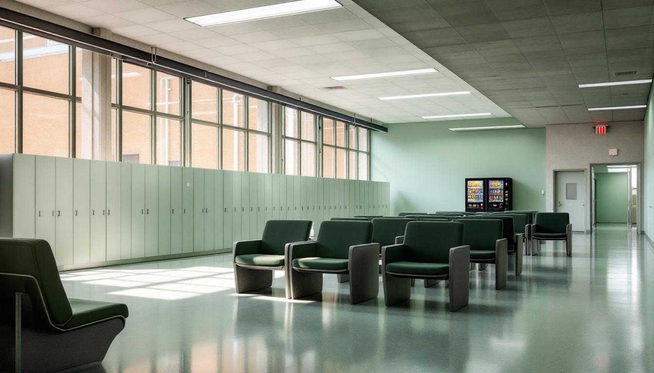 Visitation area at Columbia County Prison