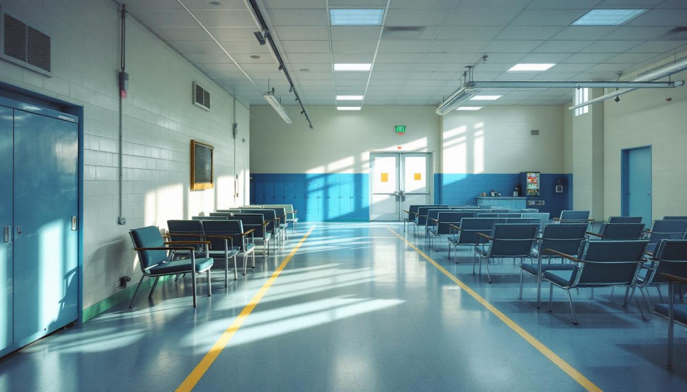 Visitation facilities and waiting area at Butler County Prison