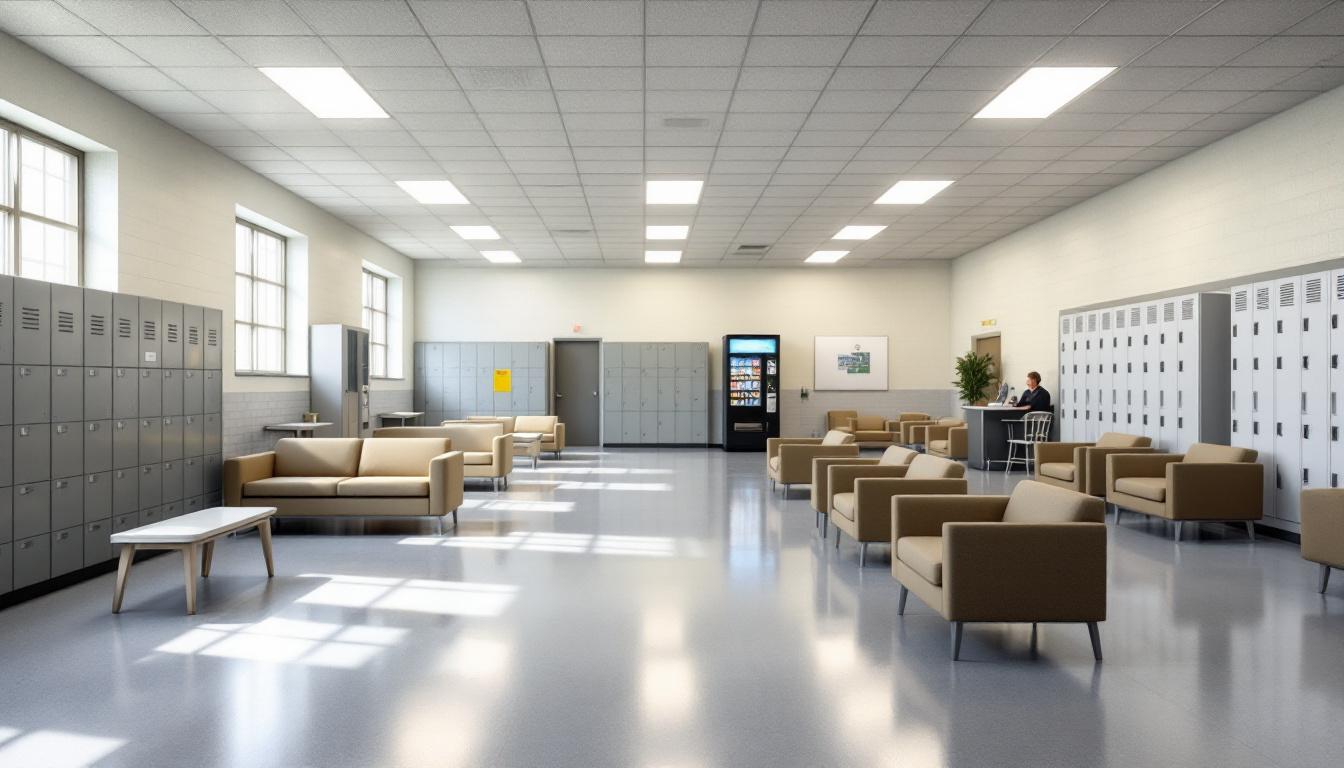 Visitation facilities and waiting area at Elk County Prison