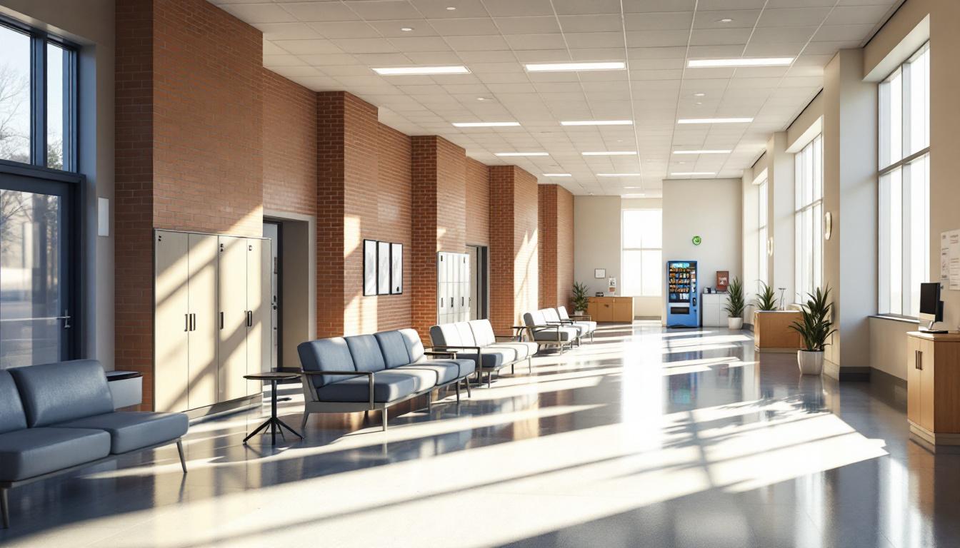 Visitation facilities and waiting area at Centre County Correctional Facility