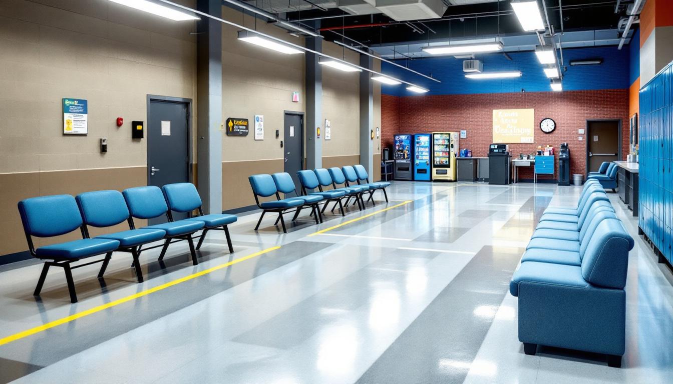 Visitation facilities and waiting area at FCI McKean