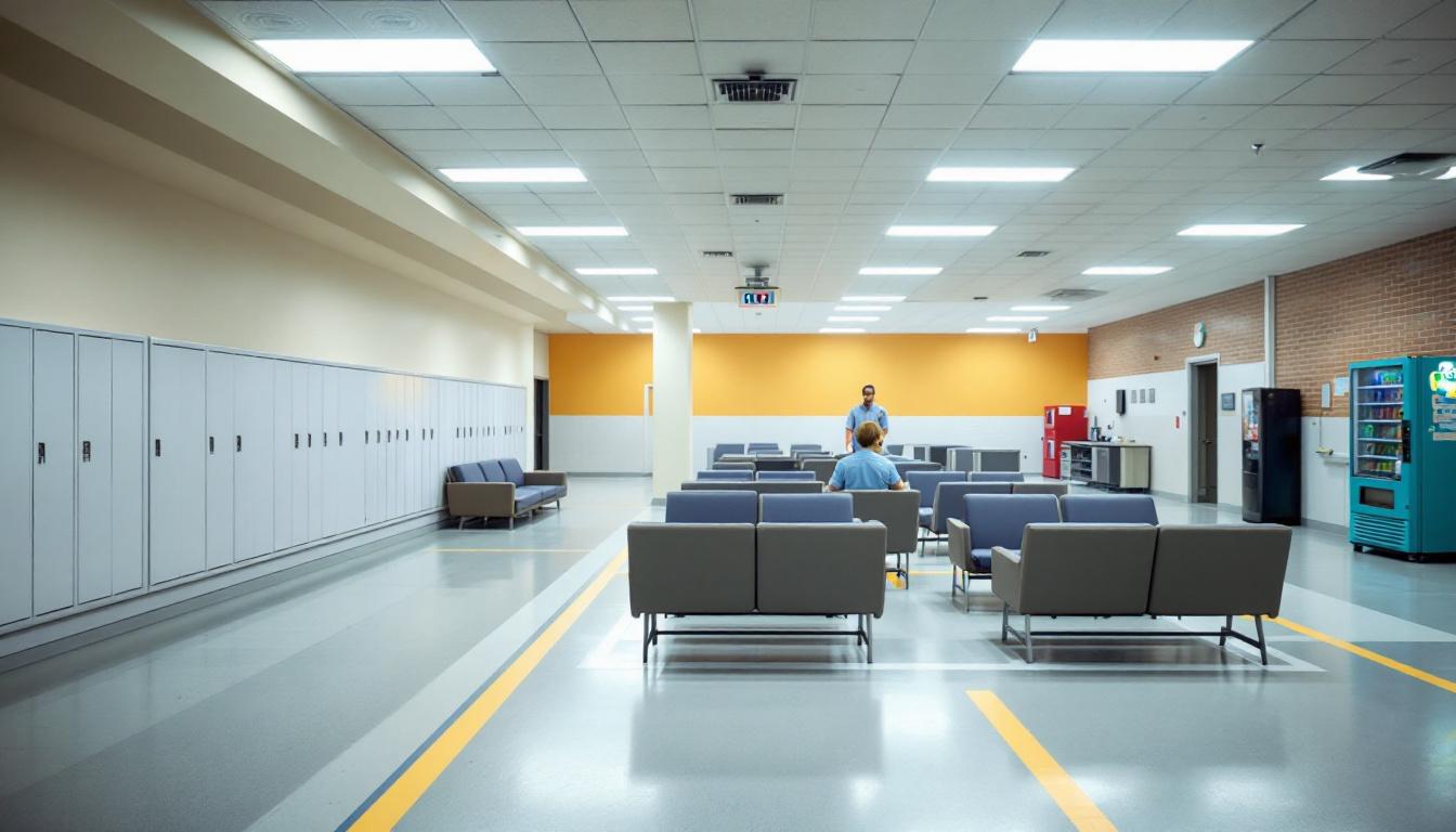 Visitation facilities and waiting area at Montgomery County Jail
