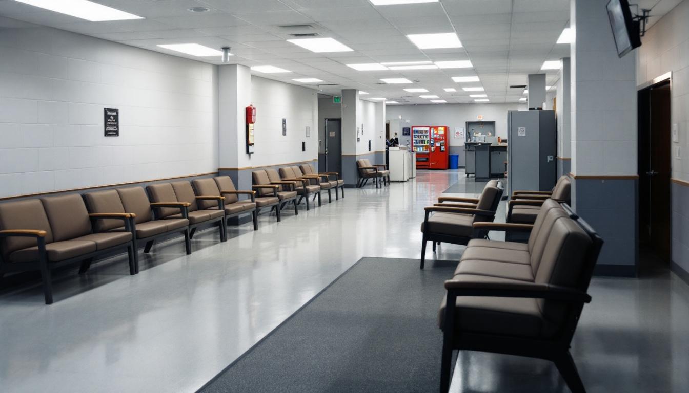Visitation area at Lycoming County Prison