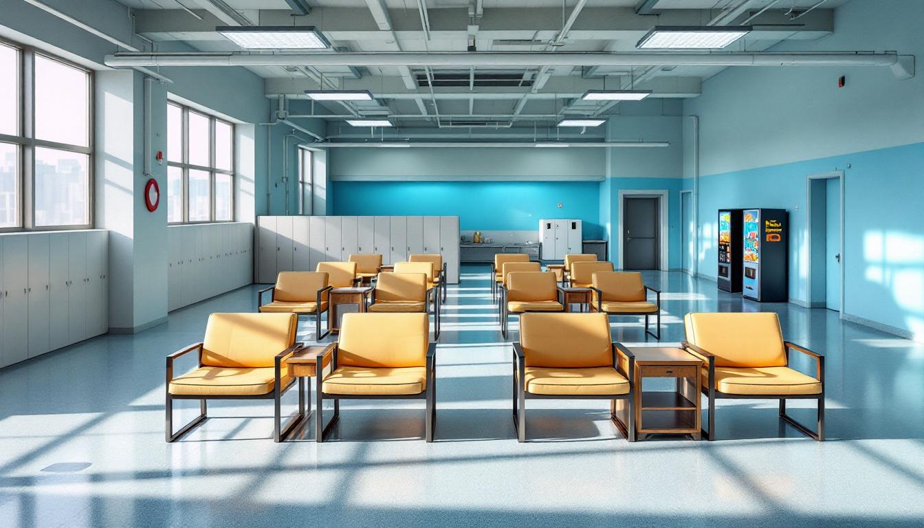 Visitation facilities and waiting area at Mercer County Jail