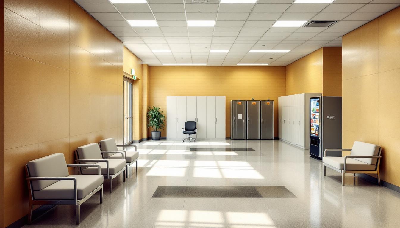 Visitation facilities and waiting area at Robert Presley Detention Center