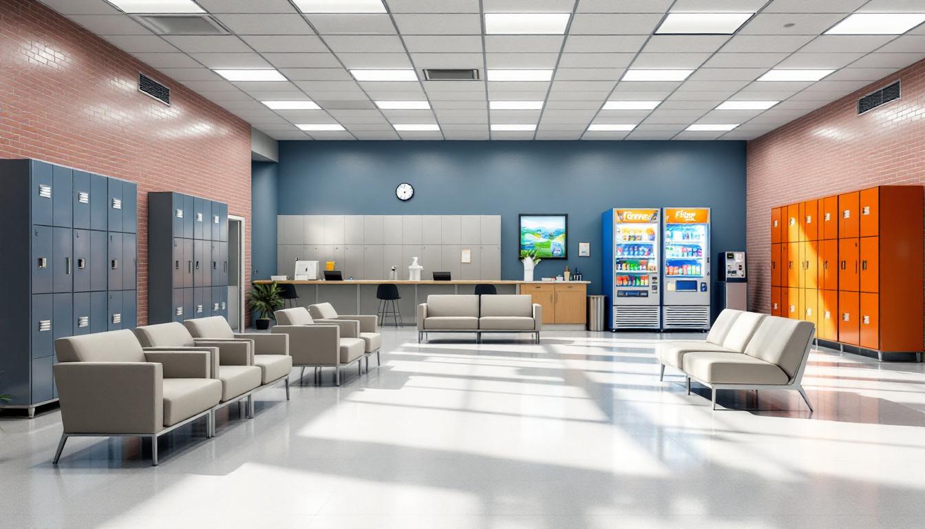 Visitation facilities and waiting area at FCI McDowell