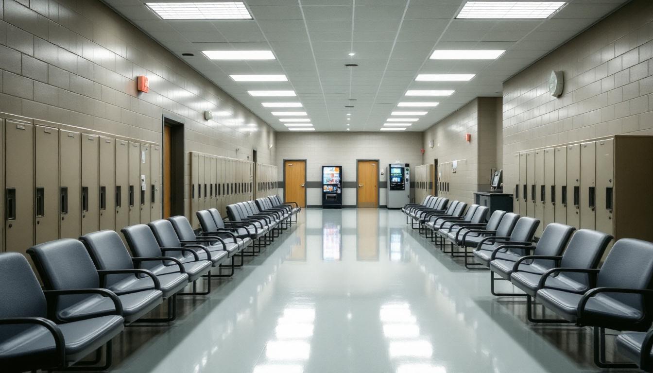 Visitation facilities and waiting area at FCI McKean