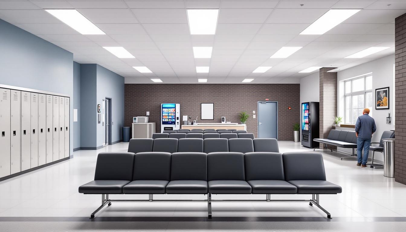 Visitation facilities and waiting area at Greene County Jail