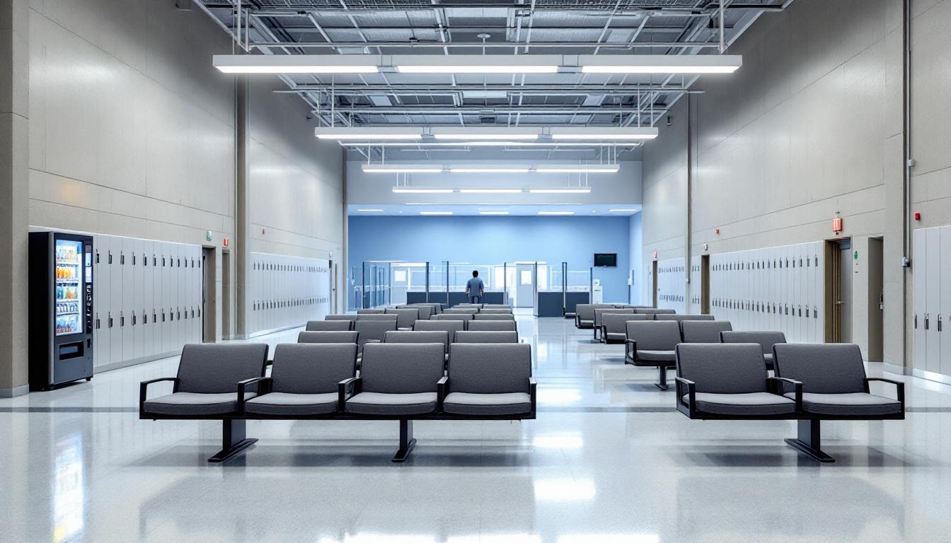 Visitation facilities and waiting area at Bradford County Jail