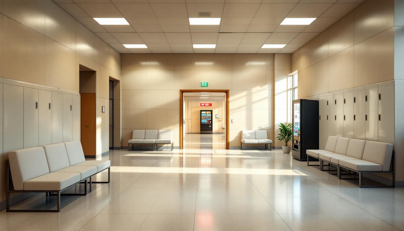 Visitation facilities and waiting area at Monroe County Correctional