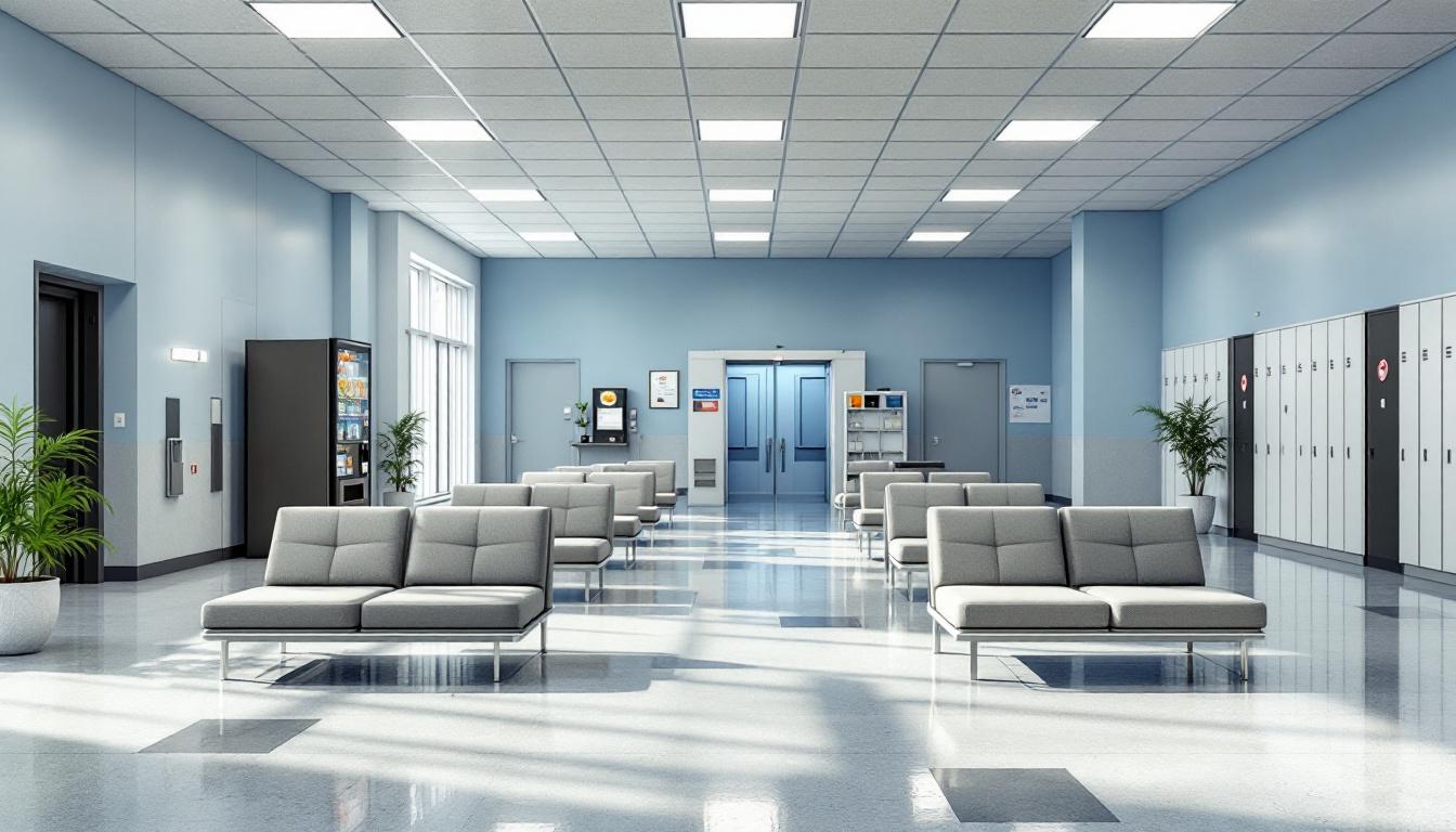 Visitation facilities and waiting area at Centre County Correctional Facility