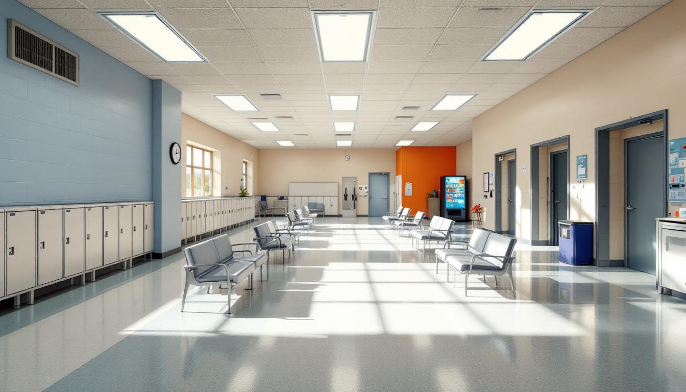 Visitation facilities and waiting area at Cumberland County Prison