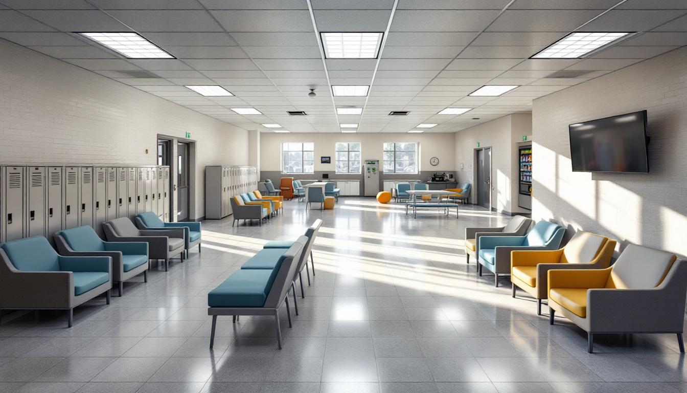 Visitation facilities and waiting area at Carbon County Correctional Facility