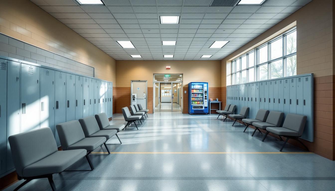 Visitation facilities and waiting area at Wayne County Prison